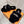 HM Oran slippers sliver buckle black wool