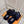 HM Oran slippers sliver buckle navy blue wool