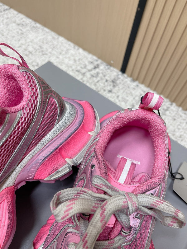 Balenciaga Sneaker Mesh Lace-up Pink Gray Fabric 534181