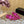 alaia ballet flat stud in fishnet dark pink lambskin