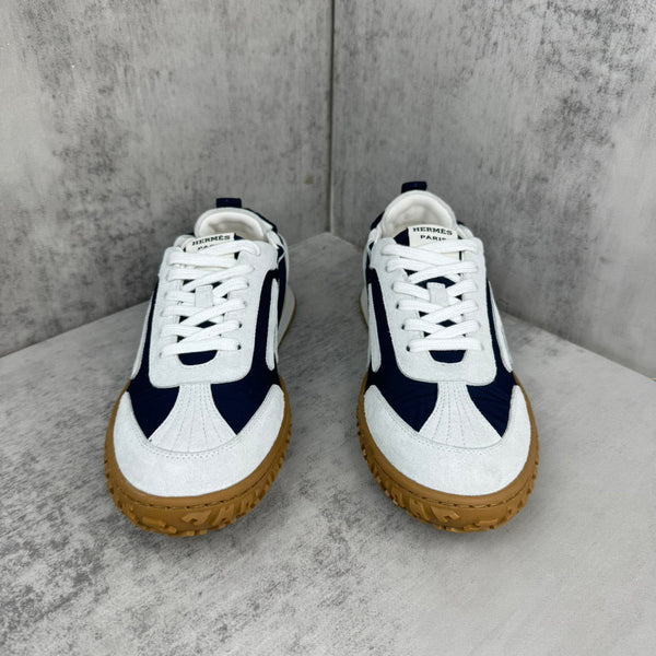 HM Men's Jet Sneaker White Blue Suede 656858