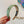 THICK HEADBAND IN JADE GREEN SILK ATTACHED DIAMONDS 406043