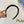 HEADBAND IN BLACK PATENT CALFSKIN SILVER LOGO 427344