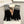 KNITTED GLOVES IN BLACK MIX WHITE WOOL 449712