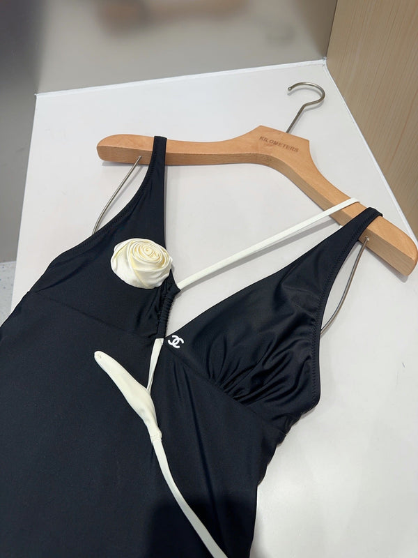 Chanel Swimsuits Black Cotton 180537