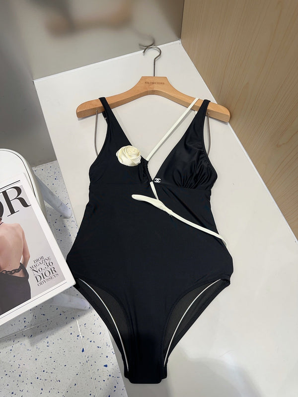 Chanel Swimsuits Black Cotton 180537