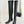 Chanel 25 Double C Giant Pearl Heel Long Boot Black White Sheepskin 465413