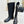 Chanel 25 Four-Leaf Clover Pearls Double C Long Boots Black Woven Sheepskin 465407