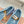 Miu Classic Bow Letter Ballet Flat French Sky Blue Suede