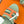 HM 26s Strappy Sandals Orange Green Sheepskin 905788