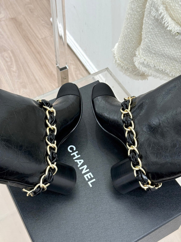 CC 26K Trousers Boot Black Crumpled Leather 904746
