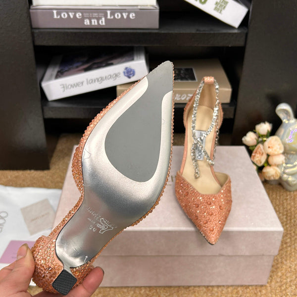 Jimmy 26 Stevie Pump 9cm Pink Crystal Leather 681911