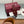 GG D-Shaped Sandals Burgundy Sheepskin Canvas 646461