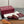 GG D-Shaped Sandals Burgundy Sheepskin Canvas 646461