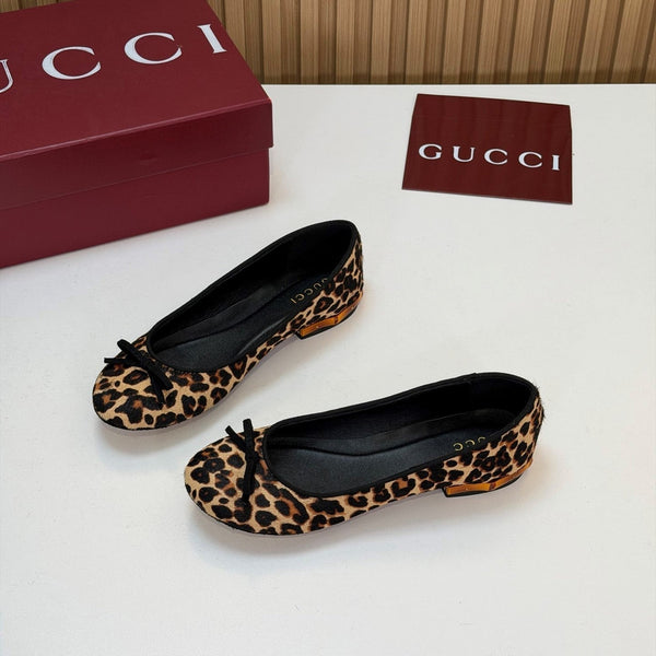 GG 26s Ballerina With Bamboo Flats Leopard Horsehair 997174