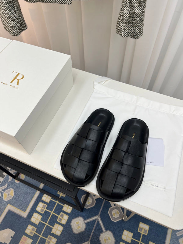 The Row Slide Black Lambskin 707558