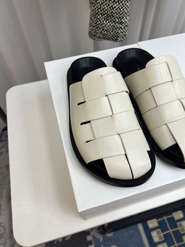 The Row Slide White Lambskin 707559