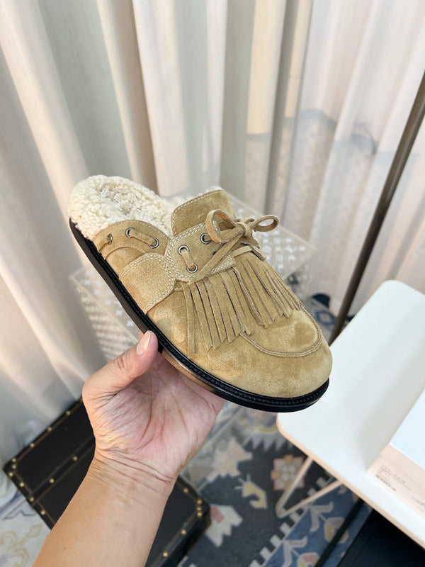 TR 26s Tassel Mule Flat Suede 146484