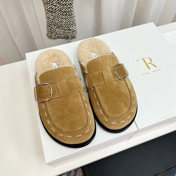 TR 26s Buckle Mule Flat Suede 146478