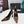 YSL Hermione Pump 11cm Brown Silk 680397