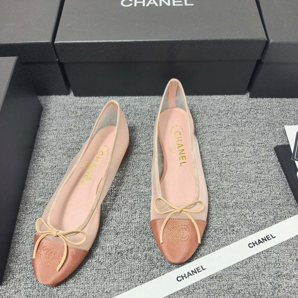 CC 26s Ballet Flat Pink Mesh Fabric Sheepskin 681979