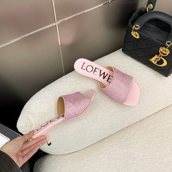 Loewe Petal Mule Multicolor Sheep and Diamond 246563