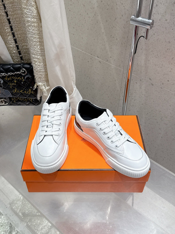 HM Get Sneaker White mix Black Cowhide 204748