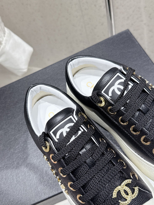 CC Sneaker Black cowhide 204661