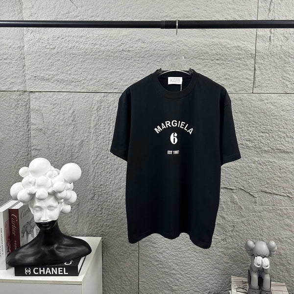 MM6 3D Foamed Short-Sleeve T-Shirt Black Cotton 387984