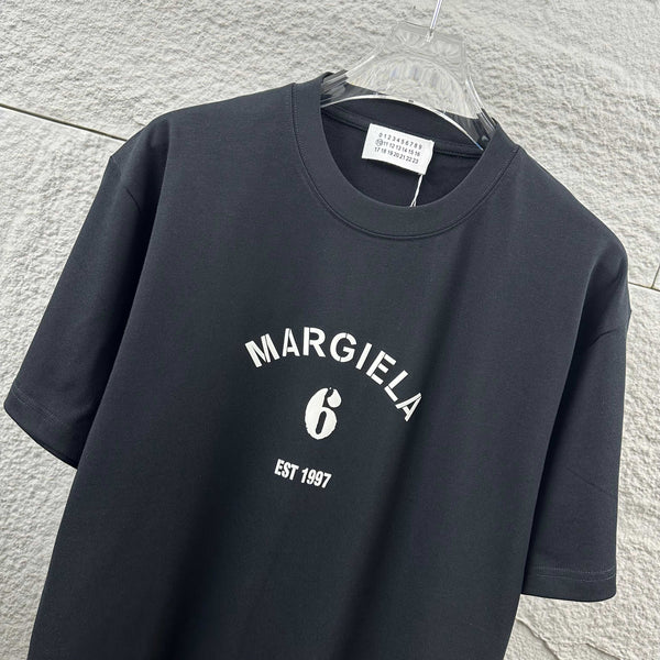 MM6 3D Foamed Short-Sleeve T-Shirt Black Cotton 387984