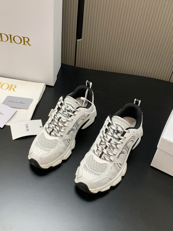 CD Chrono Sneaker White Black Mesh Calfskin 905015