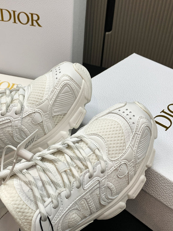 CD Chrono Sneaker White Mesh Calfskin 905016