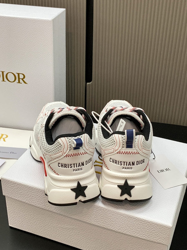 CD Chrono Sneaker White Red Mesh Calfskin 905017