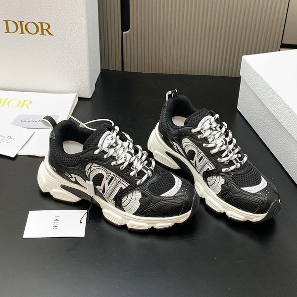 CD Chrono Sneaker Black Mesh Calfskin 905019