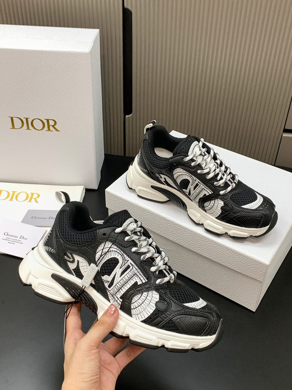 CD Chrono Sneaker Black Mesh Calfskin 905019