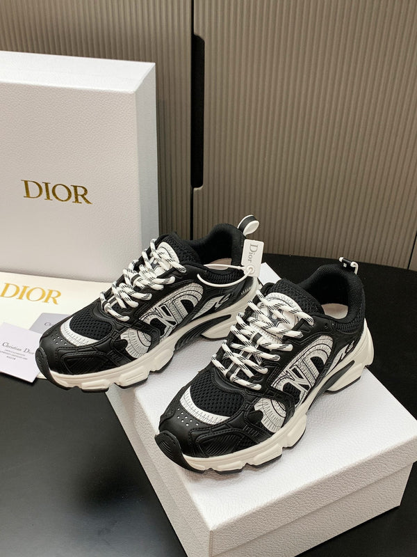 CD Chrono Sneaker Black Mesh Calfskin 905019