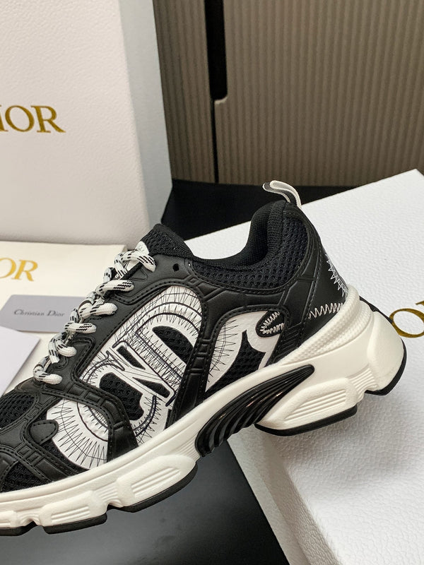CD Chrono Sneaker Black Mesh Calfskin 905019