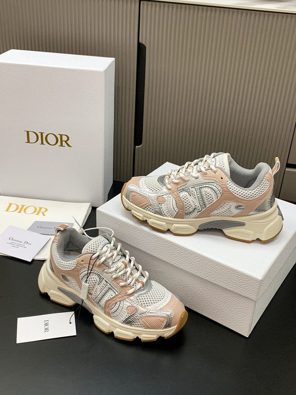 CD Chrono Sneaker Pink Sliver Mesh Calfskin 905020