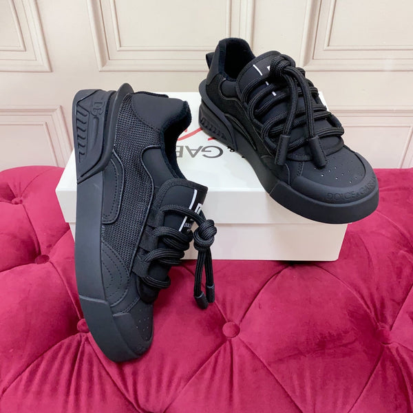 DC 25 Casual Sports Shoes Black Cowhide & Mesh 232263
