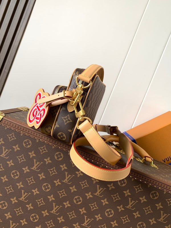 LV Nil Crossbody Bag 27.5cm Brown Monogram Reverse & Damier Canvas