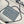 LV M13905 Nano Steamer Bag 15cm Solf Blue White Monogram Silver HW