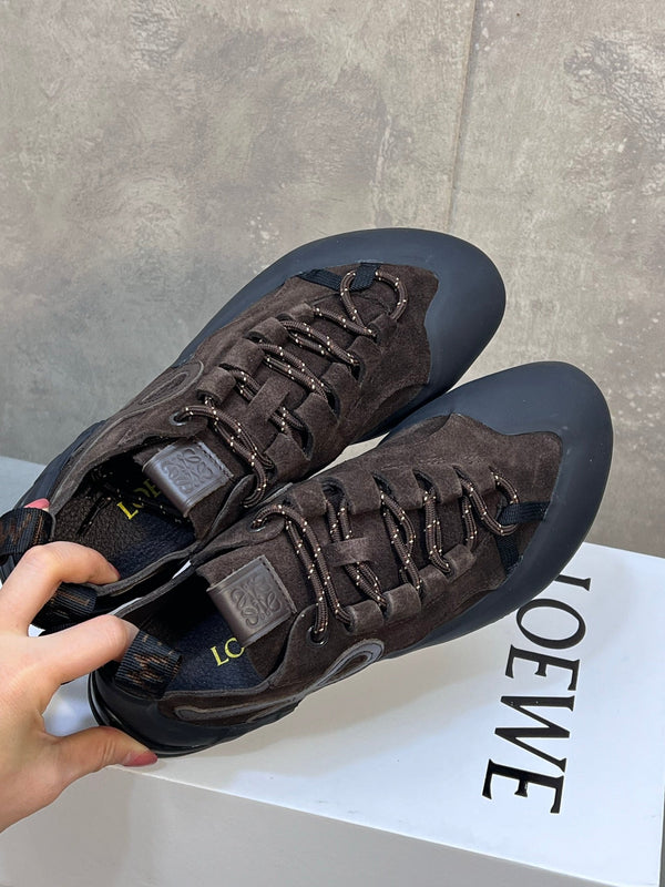 LOEW 26s Grip Sneaker Coffee Suede Sheepskin 682761