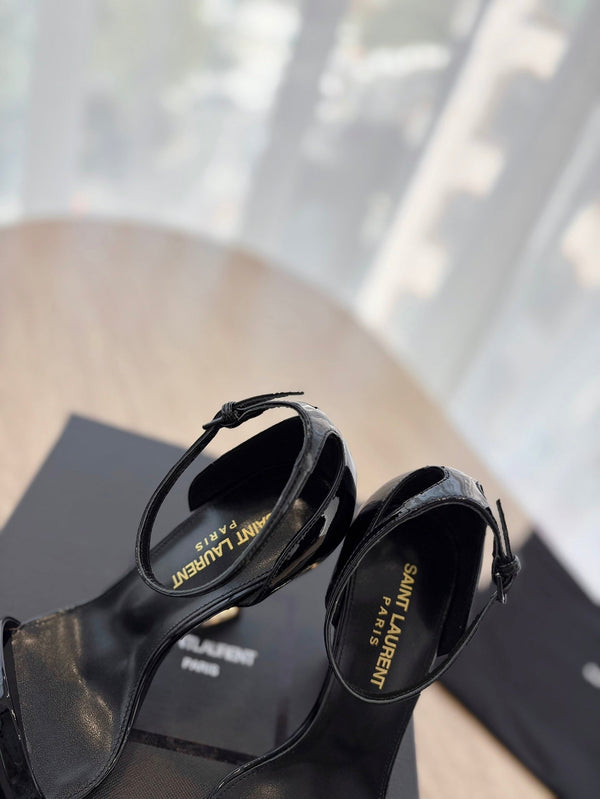 CLASSIC HIGH HEELS 10 CM IN BLACK PATENT CALFSKIN
