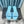 mule sandal quilted turquoise calfskin mop