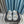 CC 25C Dad Mule Silver Metalic Grained Calfskin