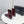 CC 26s Square Toe Low Heel Boots Black Burgundy Sheeepskin 972804