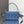 Fend Baguette Blue Canvas Bag 27 with FF Embroidery Ghw