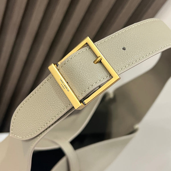 le 5a7 large 30cm grey calfskin
