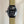 Baignoire Silver Diamond Case Black Leather Strap