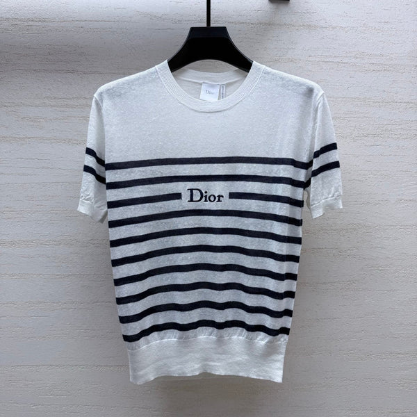 CD 26s Dioriviera Short-Sleeved Sweater Linen Cashmere 398082